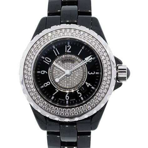 chanel diamond watch black|CHANEL Watches .